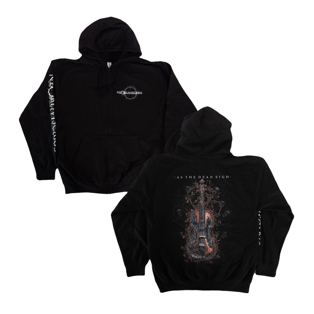 As The Dead Sigh Zip Hoodie - Black