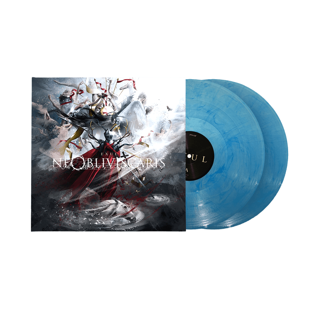 Exul 2x12" Vinyl - Clear/Silver/Blue Marbled image 0